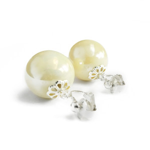 Klipsy z kulami ceramiki