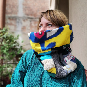 Komin patchworkowy kolorowy