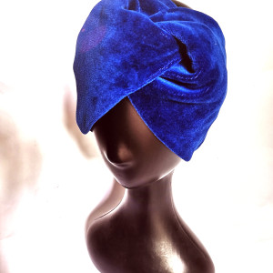 Opaska turbanowa niebieska