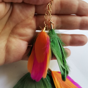 Klipsy etno boho piora