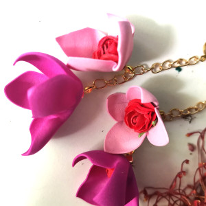 Klipsy etno boho kwiaty