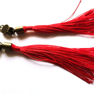 Klipsy chwosty czerwone