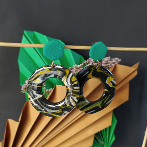 Kolczyki długie z glinki polimerowej