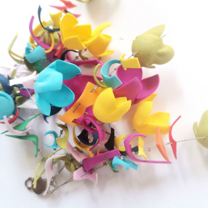 Klipsy etno boho kwiaty szaleństwo