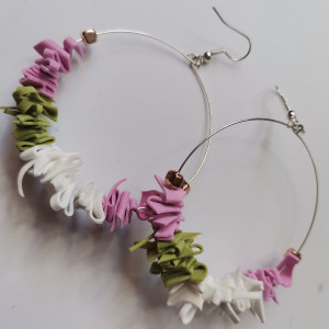 Kolczyki koła kwiaty leciutkie