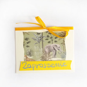 zaproszenie na różne okazje, słoń zaproszenie, uniwersalne zaproszenia, boho zaproszenie na imprezę, eko zaproszenie, proste zaproszenia, ładne zaproszenia, zwierzęta zaproszenie bez tekstu