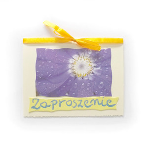 ogólne zaproszenia bez tekstu, kwiaty zaproszenie, kwiatek zaproszenie, zaproszenia na różne okazje,  puste zaproszenia, proste zaproszenia, fioletowe zaproszenie