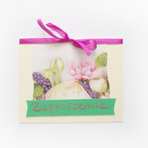 kolorowe zaproszenie z kwiatkami, ogólne zaproszenie na różne okazje, puste zaproszenia, proste zaproszenia, ładne zaproszenia, pastelowe zaproszenia