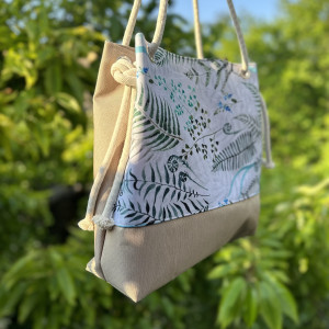 Bucket bag torba worek na lato paprocie