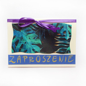 monstera zaproszenie bez tekstu,  ogólne zaproszenie, boho zaproszenie na imprezę, puste zaproszenie, proste zaproszenia, ładne zaproszenia