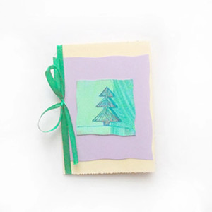 choinka kartka na Boże Narodzenie, świąteczna kartka z choinką, kartka na Nowy Rok, noworoczna kartka bez życzeń, świąteczna kartka malowana ręcznie