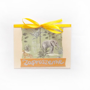 słoń zaproszenie,  boho zaproszenia na imprezę, ogólne zaproszenie na różne okazje, eko zaproszenia, proste zaproszenia, ładne zaproszenia, zwierzęta zaproszenie bez tekstu, zaproszenie ze sł