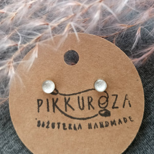 Mini wkrętki perłowe złota stal