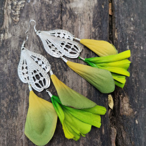 Kolczyki długie zielone