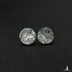 Kolczyki srebrne Full Moon na sztyftach