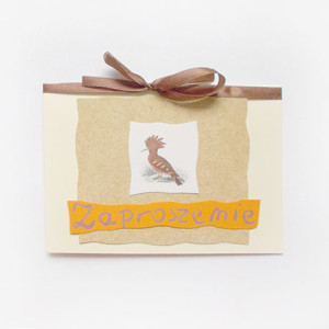 ptaszek zaproszenie na imprezę, ogólne zaproszenie, zaproszenia na różne okazje, eko zaproszenia, proste zaproszenia, zaproszenie z ptaszkiem