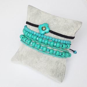 Bransoletka Boho Makrama Turkusowe Love