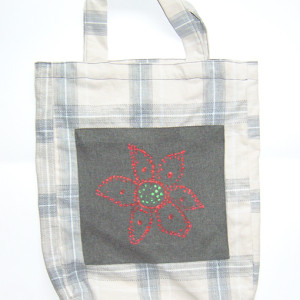 mocna torba na zakupy, eko torba, płócienna torba, torba z materiału, torba w kratę, eko torba A4, shopperka, szoperka