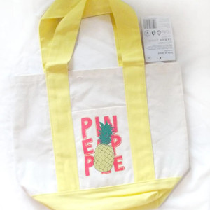 płócienna torba na zakupy, eko torba z nadrukiem, ananas torba z płótna, owoce torba zakupowa, fajna torba z ananasem, kolorowe szoperki, eko szopperka