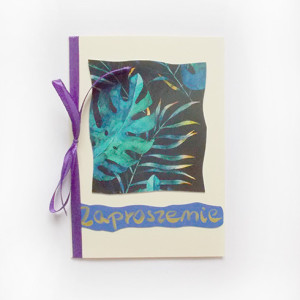 monstera zaproszenie ogólne, boho zaproszenia na imprezę, liście zaproszenie, proste zaproszenia, ładne zaproszenia, zaproszenia z monsterą