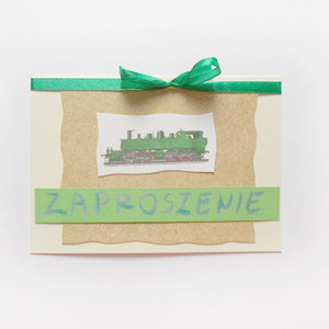 lokomotywa zaproszenie bez tekstu, zaproszenie z lokomotywą, vintage zaproszenie, zaproszenia dla chłopaka, zaproszenie dla chłopca, męskie zaproszenie, fajne zaproszenia