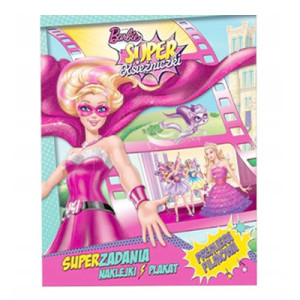 nowa ksiązka Barbie Super Księżniczki - super zadania, Barbie książka dla dziewczynki, Barbie książka z naklejkami i łamigłowkami