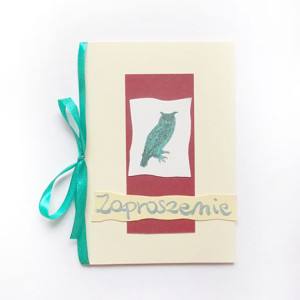 eko zaproszenie, ogólne zaproszenie bez tekstu, sowa zaproszenie, vintage zaproszenie na imprezę, zaproszenie na różne okazje, zaproszenie dla nauczyciela, zaproszenie dla ucznia