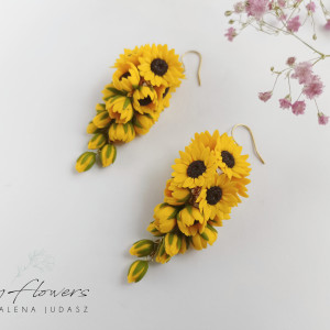 Kolczyki ze słonecznikami