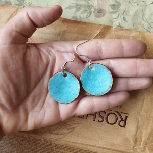 Kolczyki turkusowe niecki