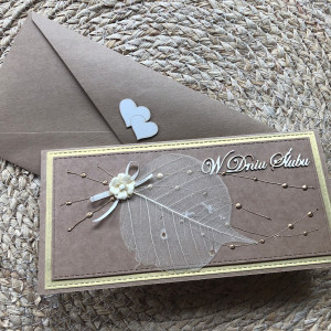 165,kartka na ślub  w eco z życzeniami