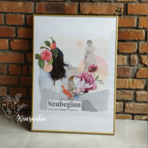 Kolaż cyfrowy motywacyjny autorski plakat 50x70cm