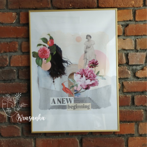 Kolaż cyfrowy motywacyjny autorski plakat 50x70cm