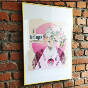 Kolaż cyfrowy motywacyjny autorski plakat 50x70cm