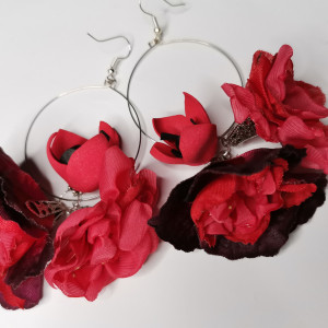 Kolczyki kwiatowe  kola dlugie