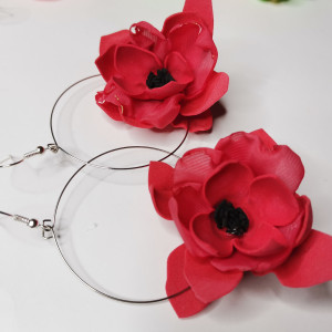 Kolczyki kwiatowe  kola dlugie