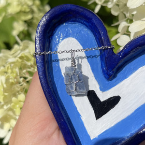 NASZYJNIK KYJANIT: kryształ ochrony, wewnętrznej mądrości, komunikacji