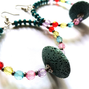 Kolczyki kola lawa  dlugie