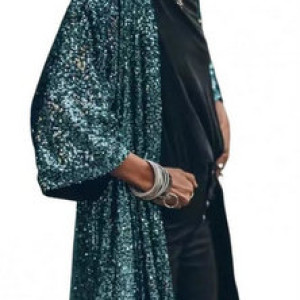 Tunika zielona w cekiny obłedna