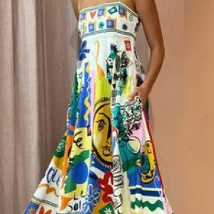 sukienka rozmiar M len z poliestrem