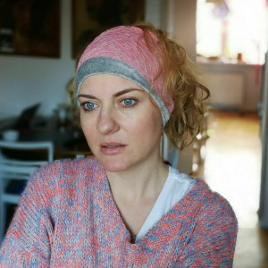 Opaska  szeroka koronkowa M1