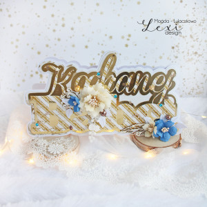 Kartka napis na Dzień Babci, prezent dla Babci "Kochanej Babci" GOTOWY