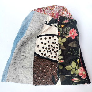 Czapka smerfetka patchworkowa