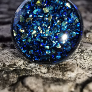 Kolczyki z efektem kamienia niebieskie