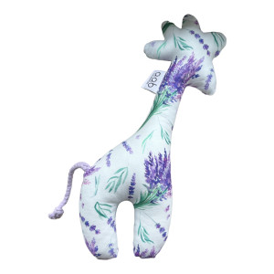 Żyrafa Lawendowy Ogród - grzechotka z bawełny dla niemowlaka (425426)