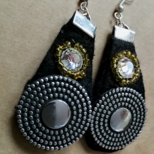 kolczyki lekkie skóra szkiełka