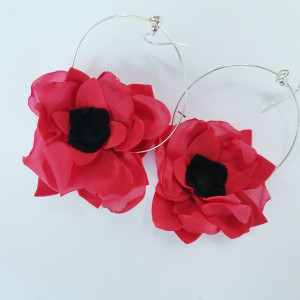 Kolczyki maki  lekkie