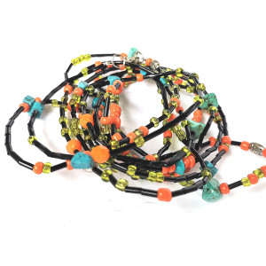 Naszyjnik kolorowy kolczyki