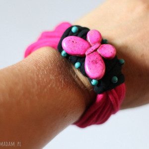bransoletka uniwersalna z motylem
