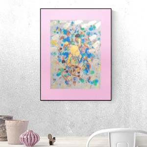 abstrakcyjny obraz malowany ręcznie, boho rysunek do domu, nowoczesna grafika na ścianę, kolorowa abstrakcja do sypialni, oryginalny rysunek do loftu, abstrakcyjny obrazek 30x40, nowoczesny r