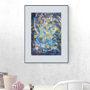 nowoczesna grafika 30x40, abstrakcyjny rysunek na ścianę, minimalizm obraz A3, abstrakcyjna grafika do domu, abstrakcja malowana ręcznie, nowoczesny obraz  do loftu, boho dekoracja, skandynaw